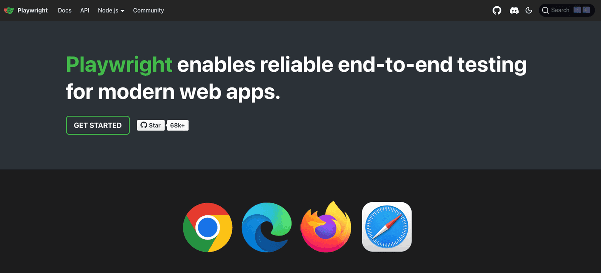 playwright home page