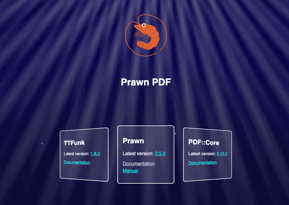 homepage for Prawn
