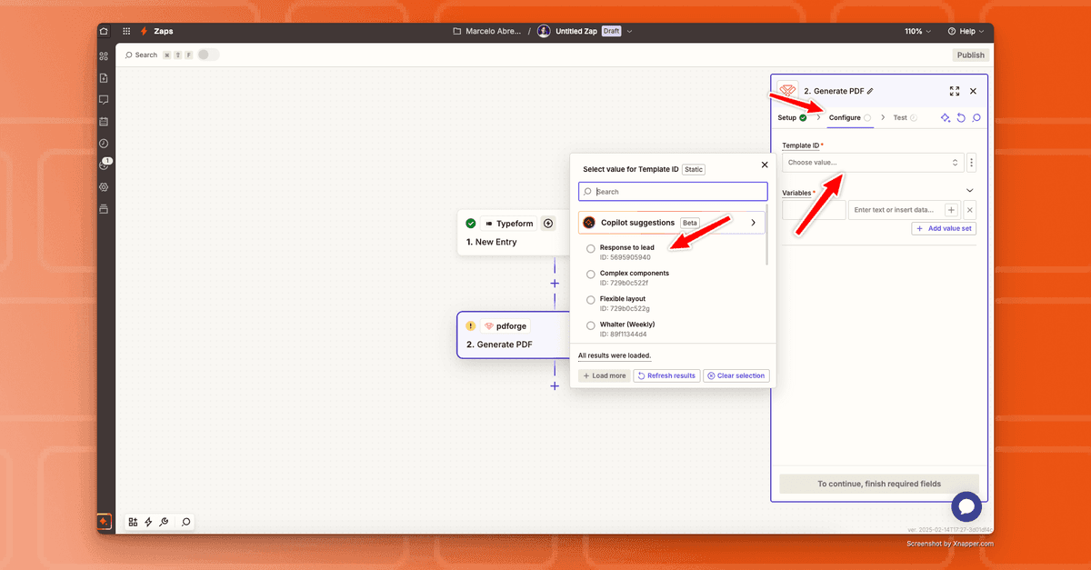 Picking your template