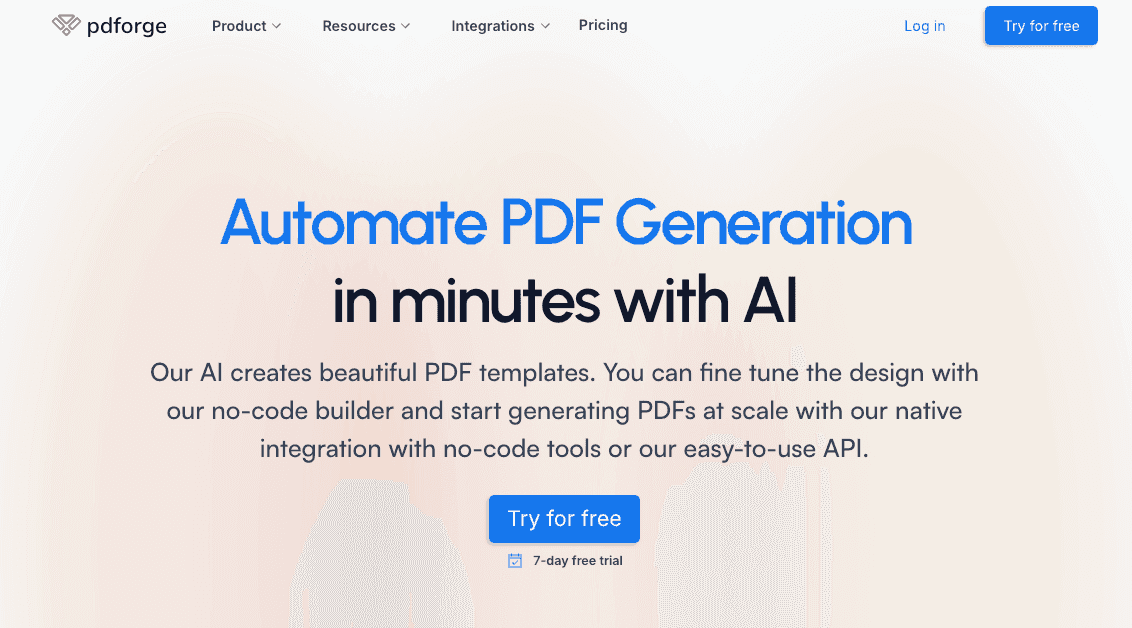 Homepage of pdf noodle