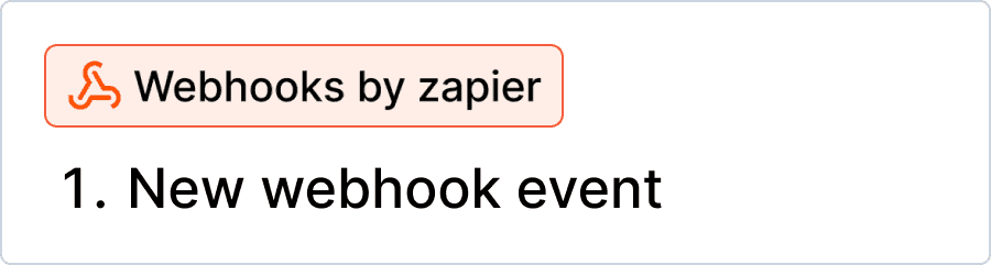 Zapier workflow with Webhook trigger to PDF Noodle Generate PDF
