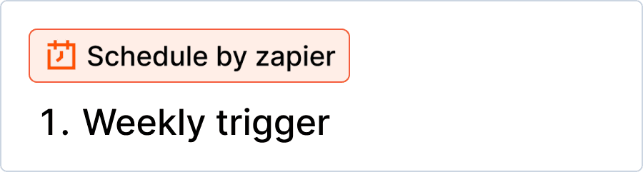 Zapier workflow with Schedule trigger to PDF Noodle Generate PDF