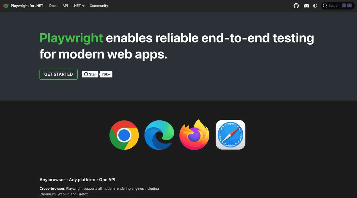 Playwright Landing Page
